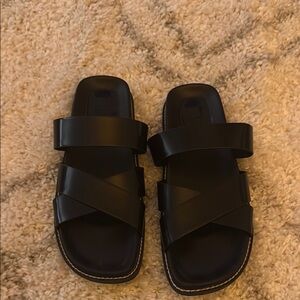 Women’s Zara Black Strappy Slide Sandals